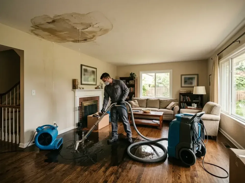 attic-pipe-burst-ceiling-drip-008 — frequently asked questions, Water Damage Restoration & Carpet Care in Lake Villa, IL